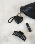 Mandrn Puffy Heart Keychain - Black Keychain
