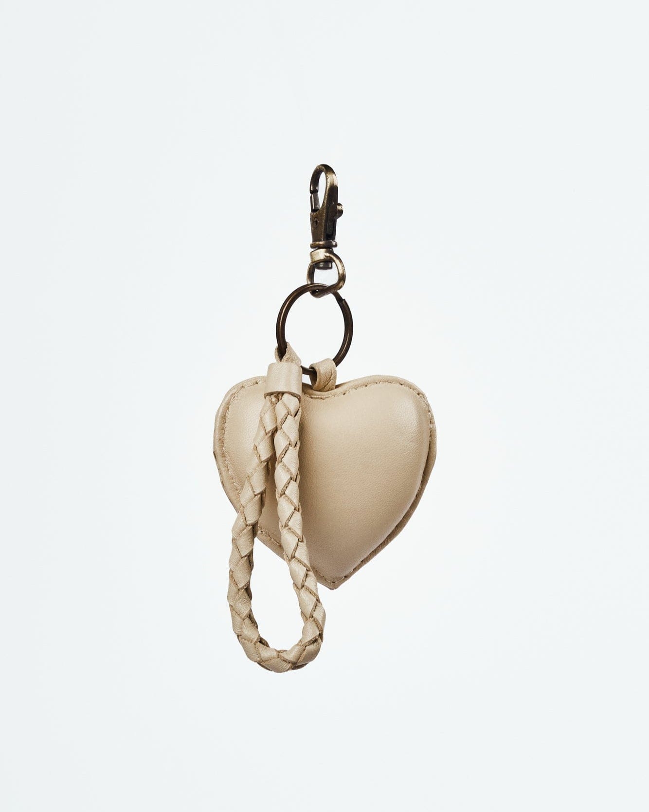 Mandrn Puffy Heart Keychain - Bone Keychain