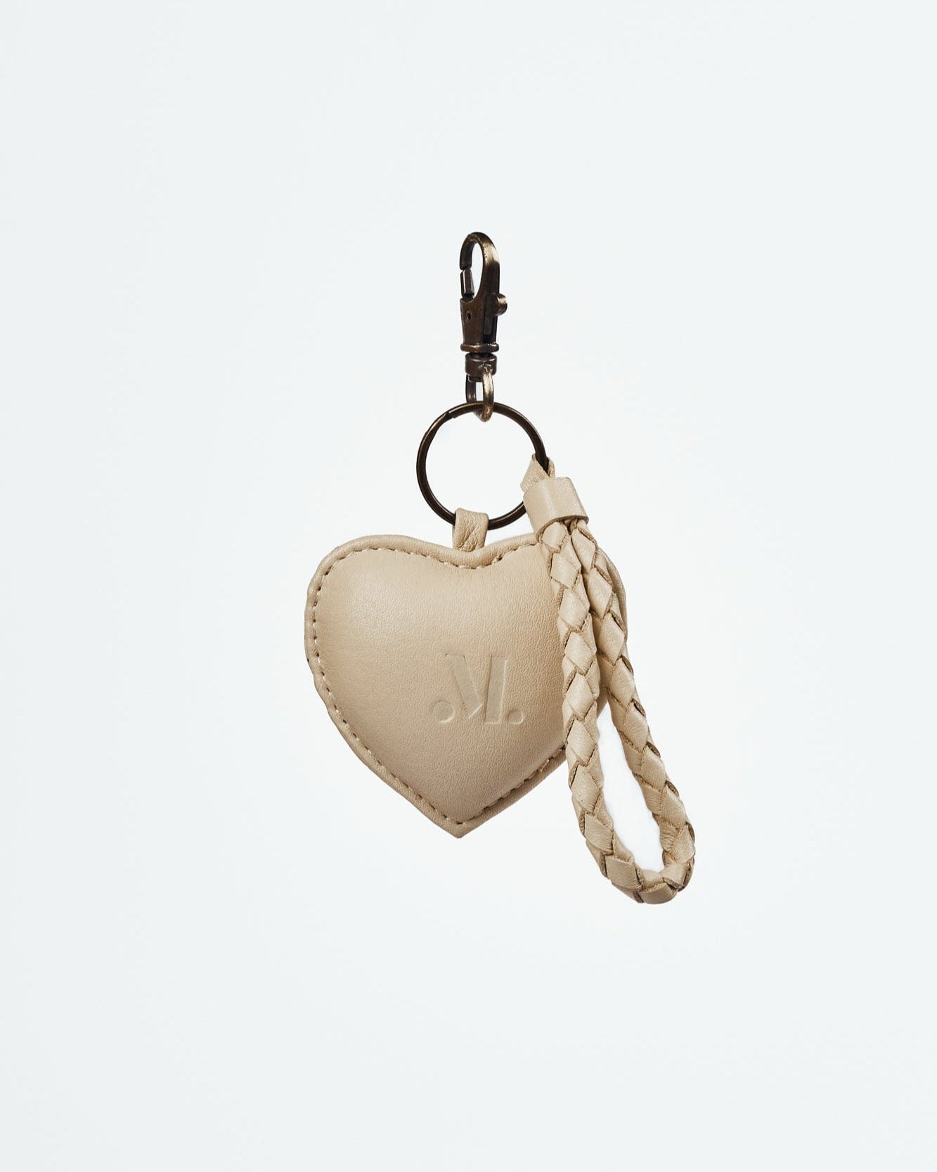 Mandrn Puffy Heart Keychain - Bone Keychain