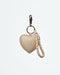 Mandrn Puffy Heart Keychain - Bone Keychain