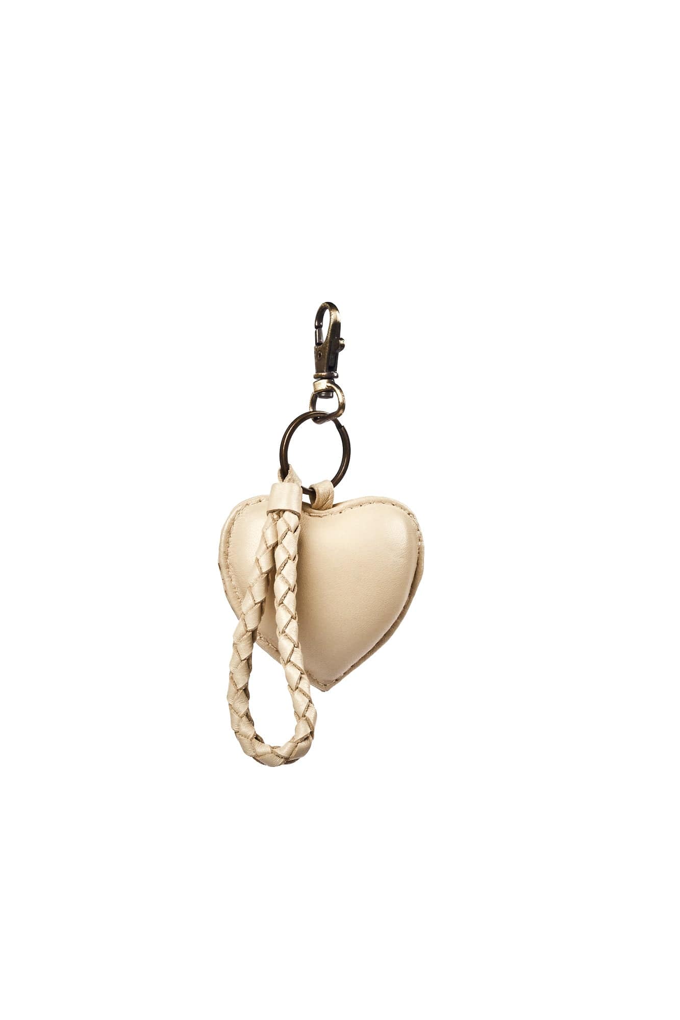 Mandrn Puffy Heart Keychain - Bone Keychain