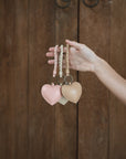 Mandrn Puffy Heart Keychain- Bone Keychain