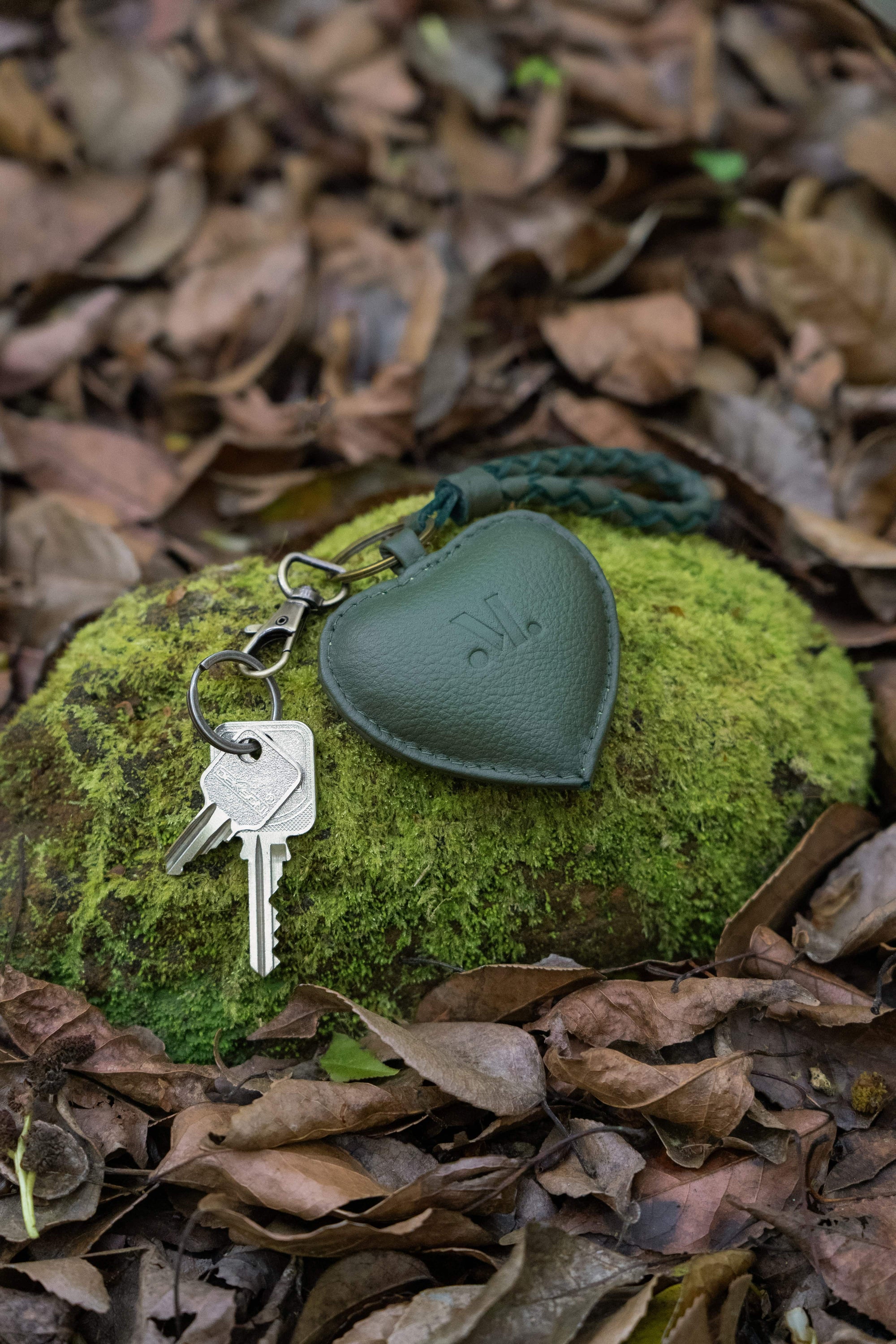 Mandrn Puffy Heart Keychain - Forest Keychain