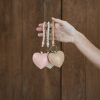 Mandrn Puffy Heart Keychain- Pink Keychain