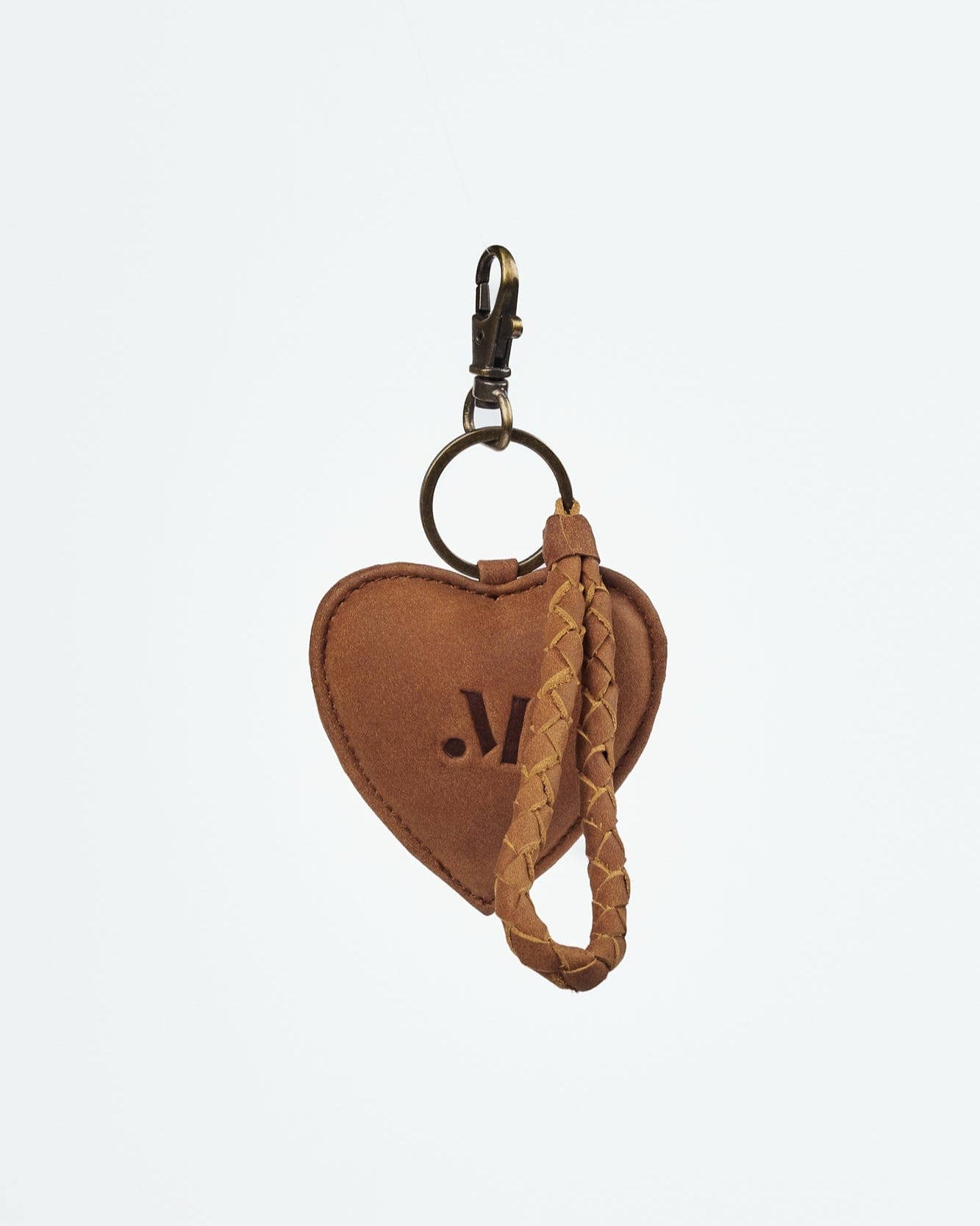 Mandrn Puffy Heart Keychain - Saddle (Light) Keychain