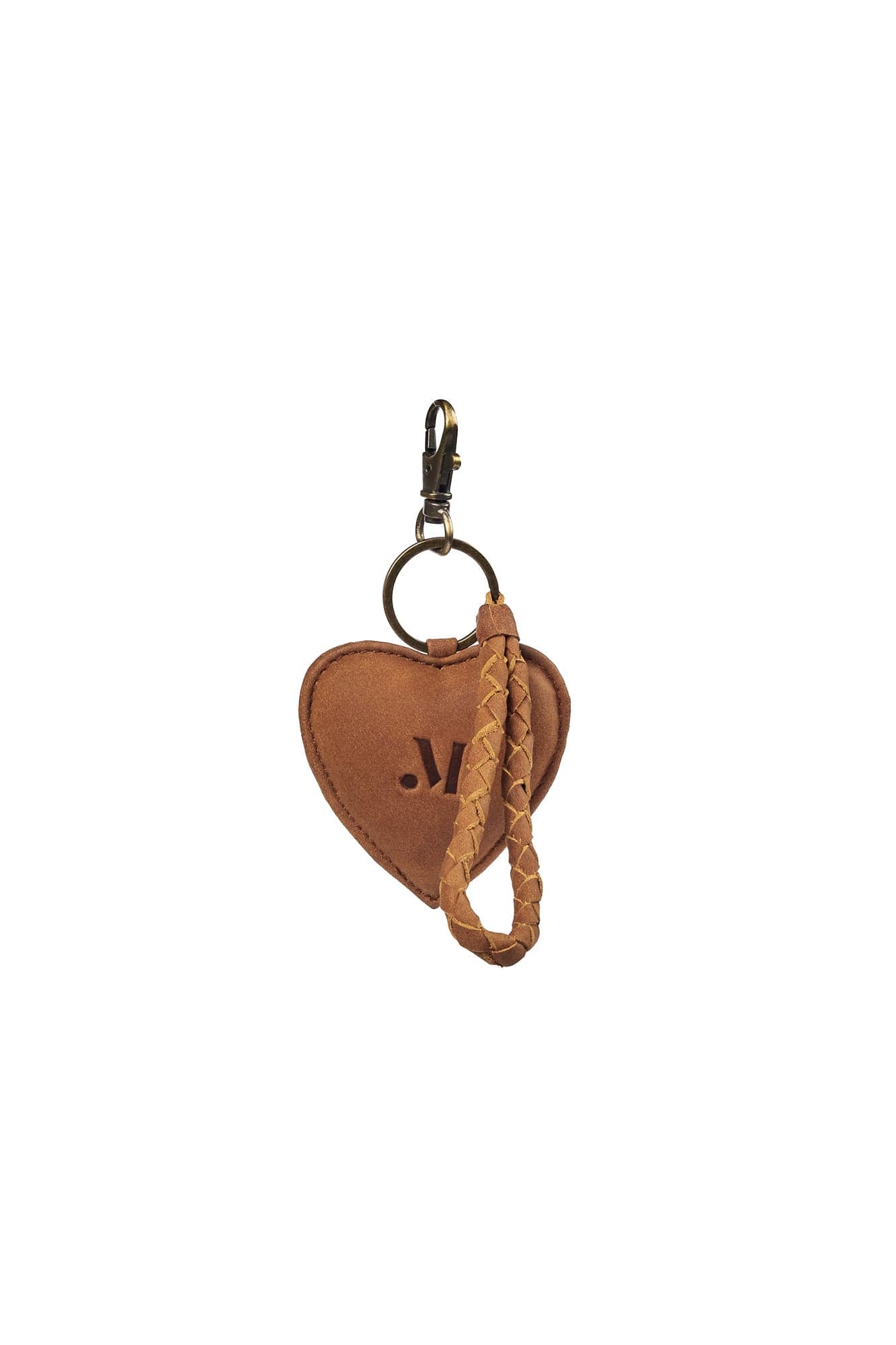 Mandrn Puffy Heart Keychain - Saddle (Light) Keychain