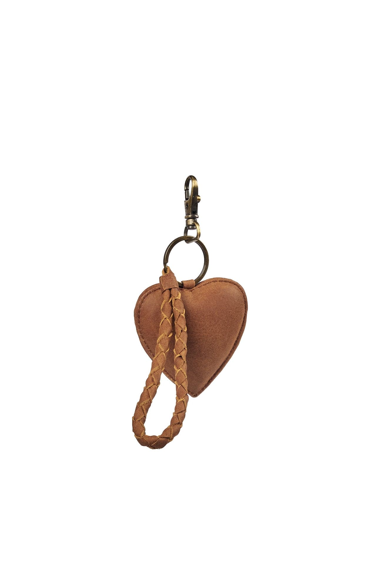 Mandrn Puffy Heart Keychain - Saddle (Light) Keychain