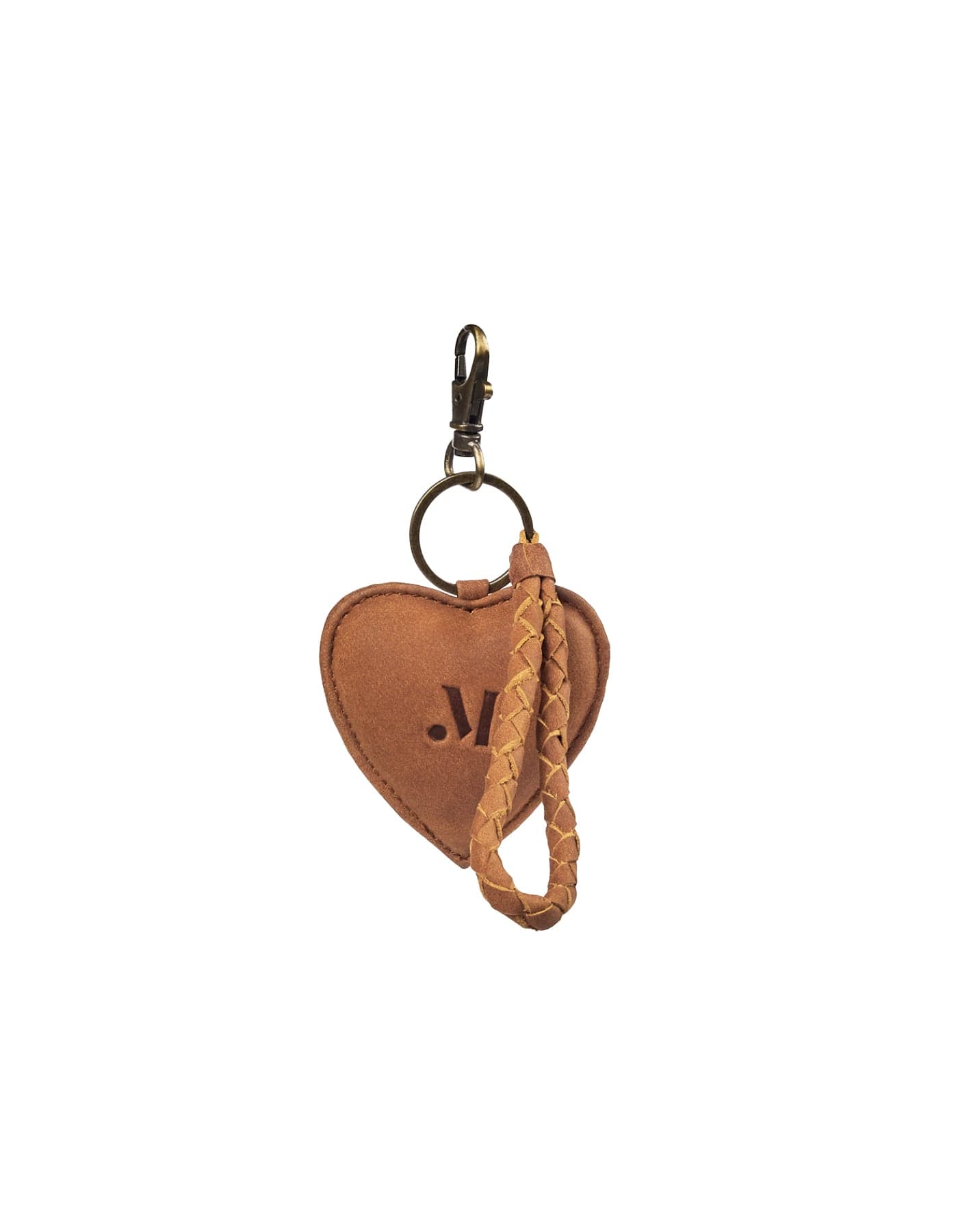 Mandrn Puffy Heart Keychain - Saddle (Light) Keychain