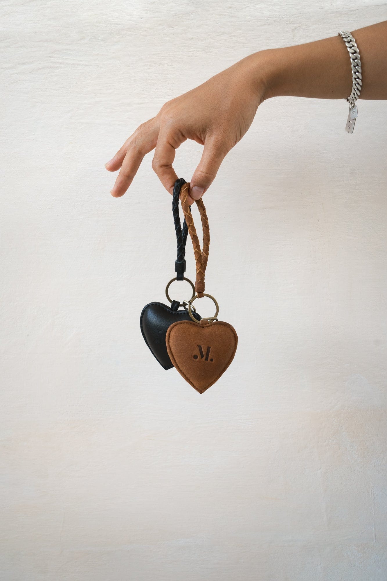 Mandrn Puffy Heart Keychain - Saddle (Light) Keychain