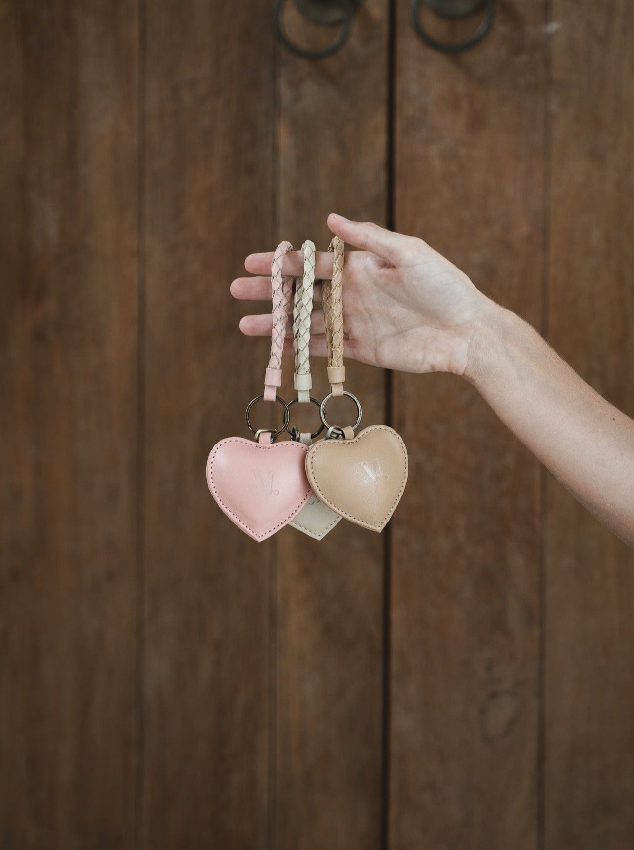 Mandrn Puffy Heart Keychain- Sand Keychain