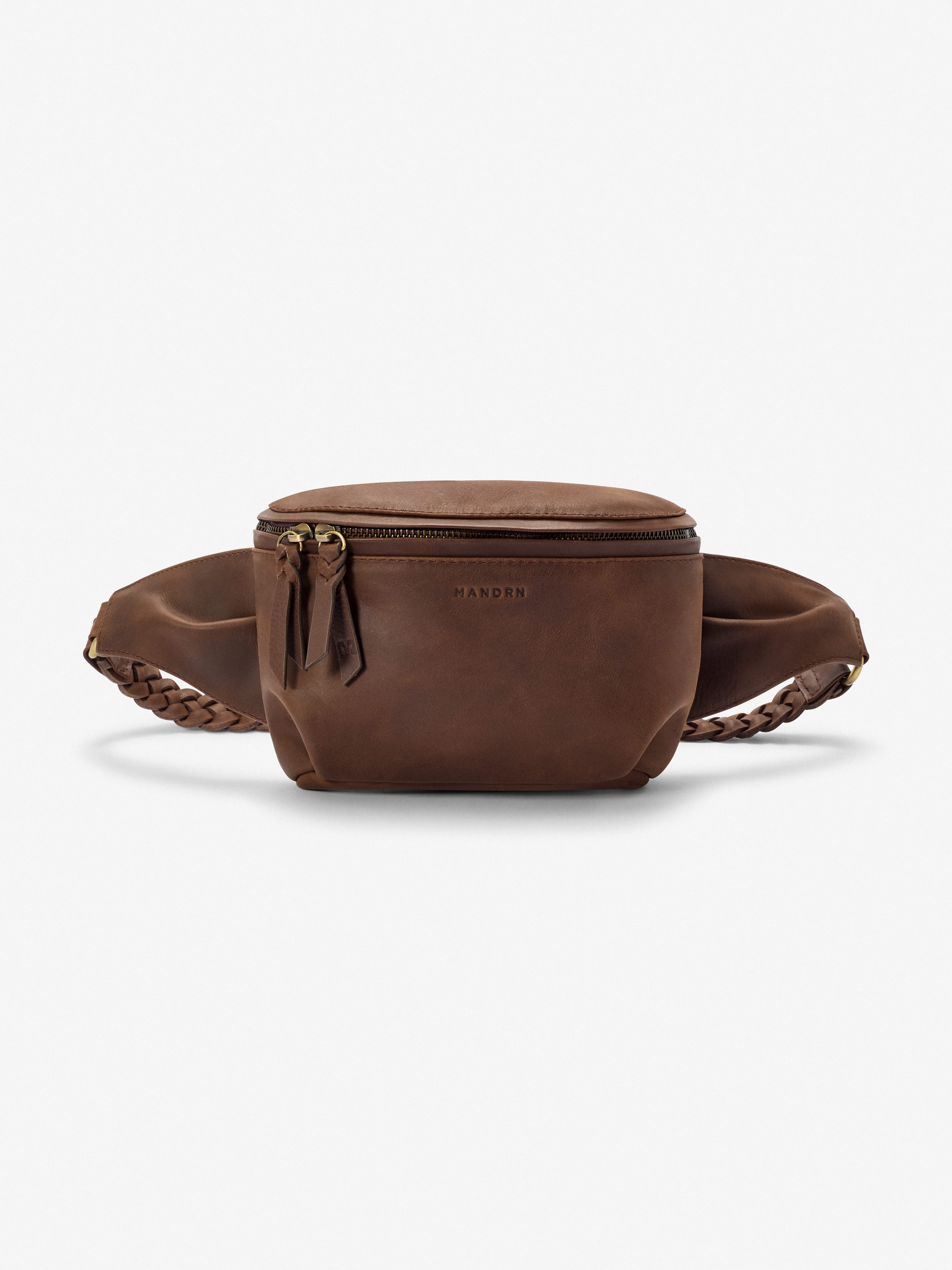 MANDRN | The Remy - Saddle Dark Leather Crossbody Bag