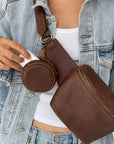 Mandrn Rover Circle Pouch - Saddle Brown Circle Pouch Add-On