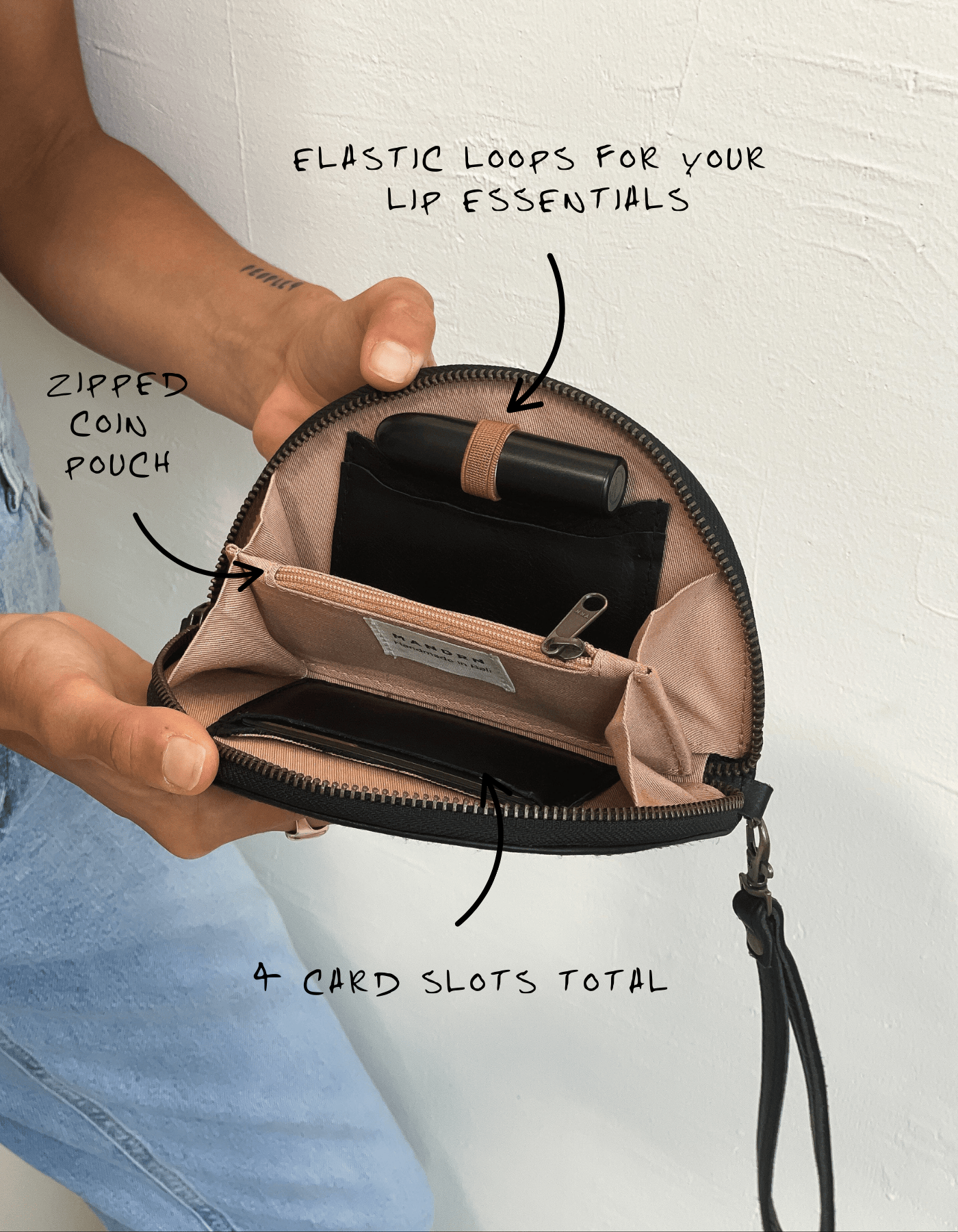 Mandrn Wedge Wallet - Black Wallets &amp; Money Clips