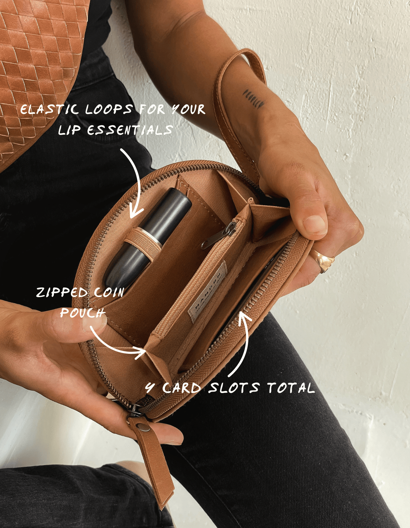 Mandrn Wedge Wallet - Tan Wallets &amp; Money Clips