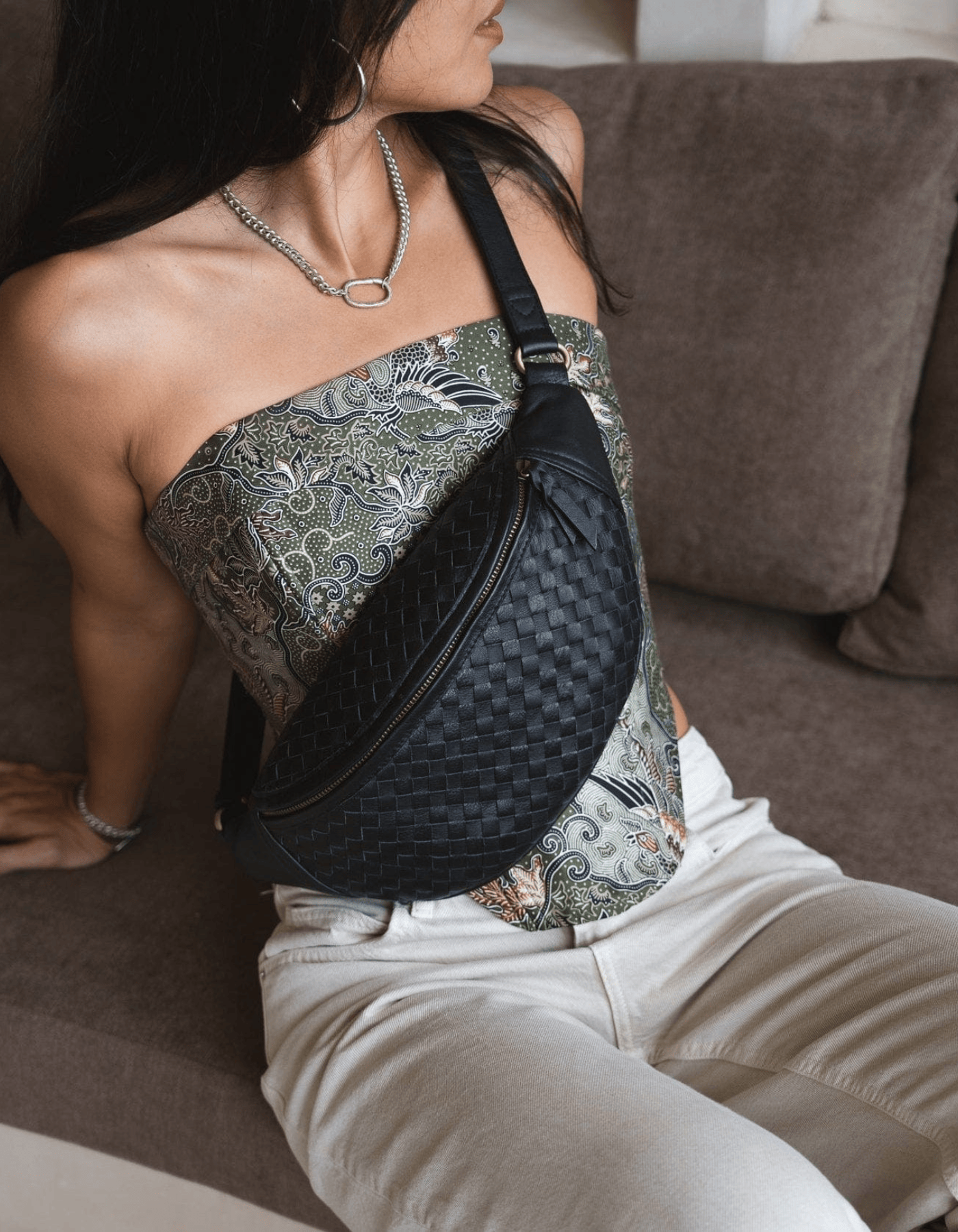 Mandrn Woven Atlas - Black Fanny Pack