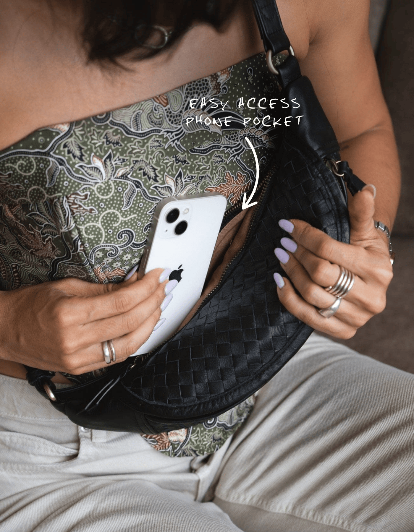 Mandrn Woven Atlas - Black Fanny Pack