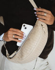 Mandrn Woven Atlas - Bone Crossbody Bag