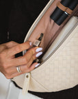 Mandrn Woven Atlas - Bone Crossbody Bag
