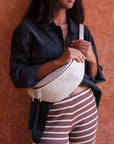 Mandrn Woven Atlas - Bone Crossbody Bag