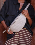 Mandrn Woven Atlas - Bone Crossbody Bag