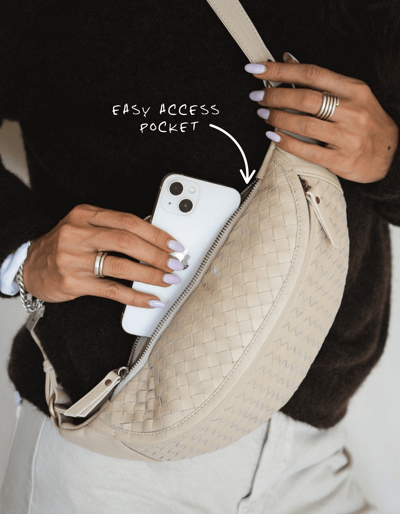 Mandrn Woven Atlas - Bone Fanny Pack