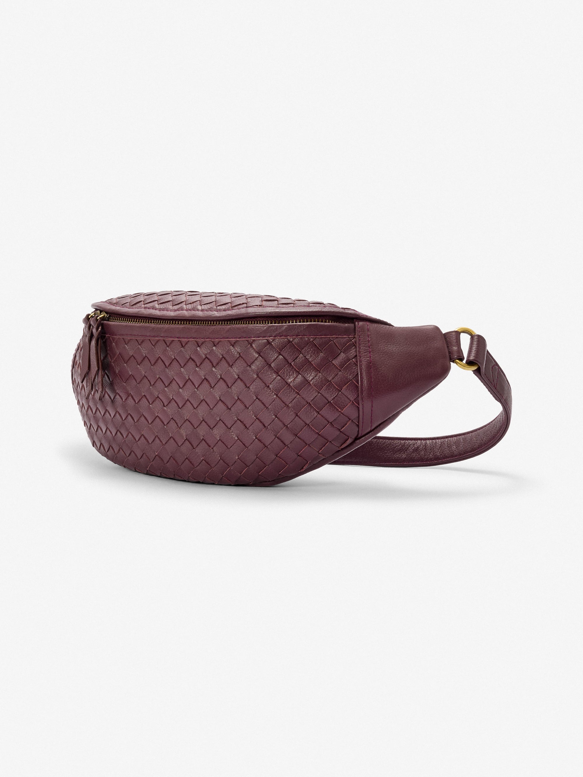 Mandrn Woven Atlas - Burgundy Crossbody Bag