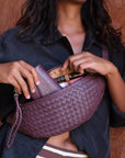 Mandrn Woven Atlas - Burgundy Crossbody Bag