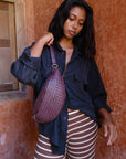 Mandrn Woven Atlas - Burgundy Crossbody Bag