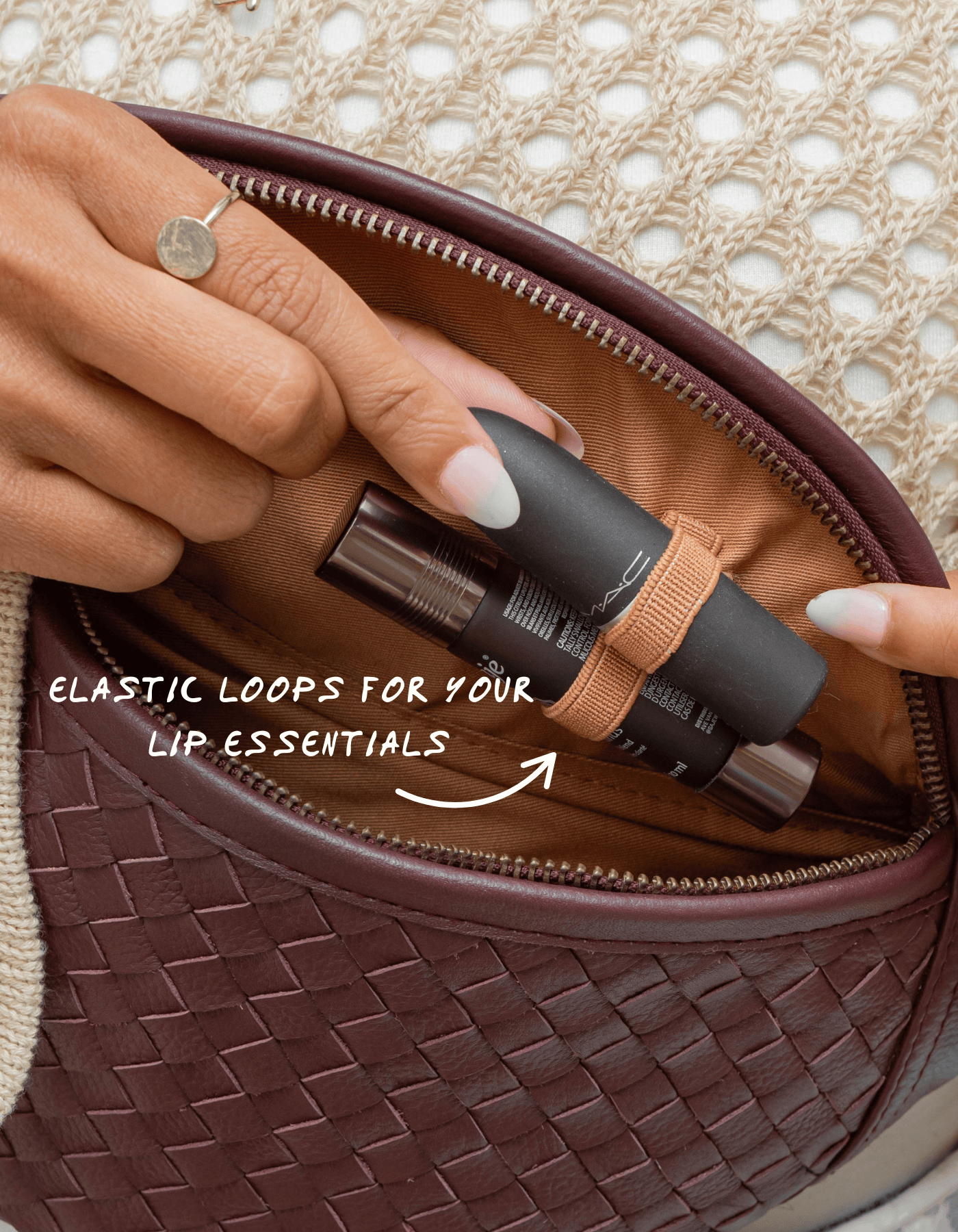 Mandrn Woven Atlas - Burgundy Fanny Pack