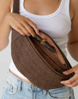 Mandrn Woven Atlas - Saddle (Dark) Crossbody Bag