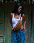 Mandrn Woven Atlas - Saddle (Light) Crossbody Bag