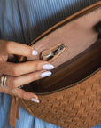 Mandrn Woven Atlas - Saddle (Light) Crossbody Bag