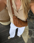 Mandrn Woven Atlas - Saddle (Light) Crossbody Bag