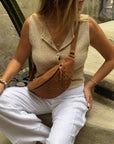 Mandrn Woven Atlas - Saddle (Light) Crossbody Bag
