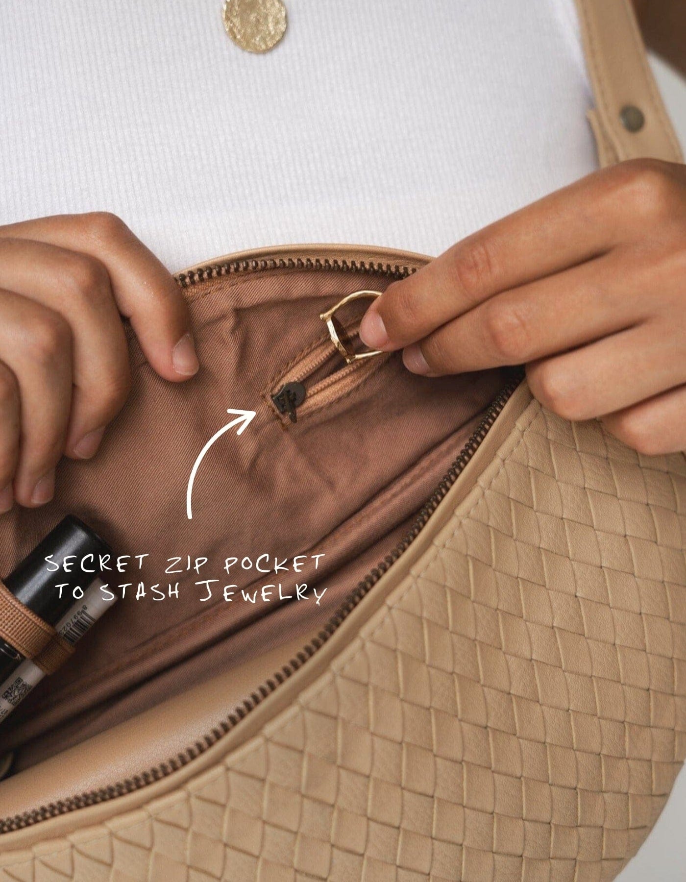 MANDRN | The Woven Atlas - Sand Leather Crossbody Bag