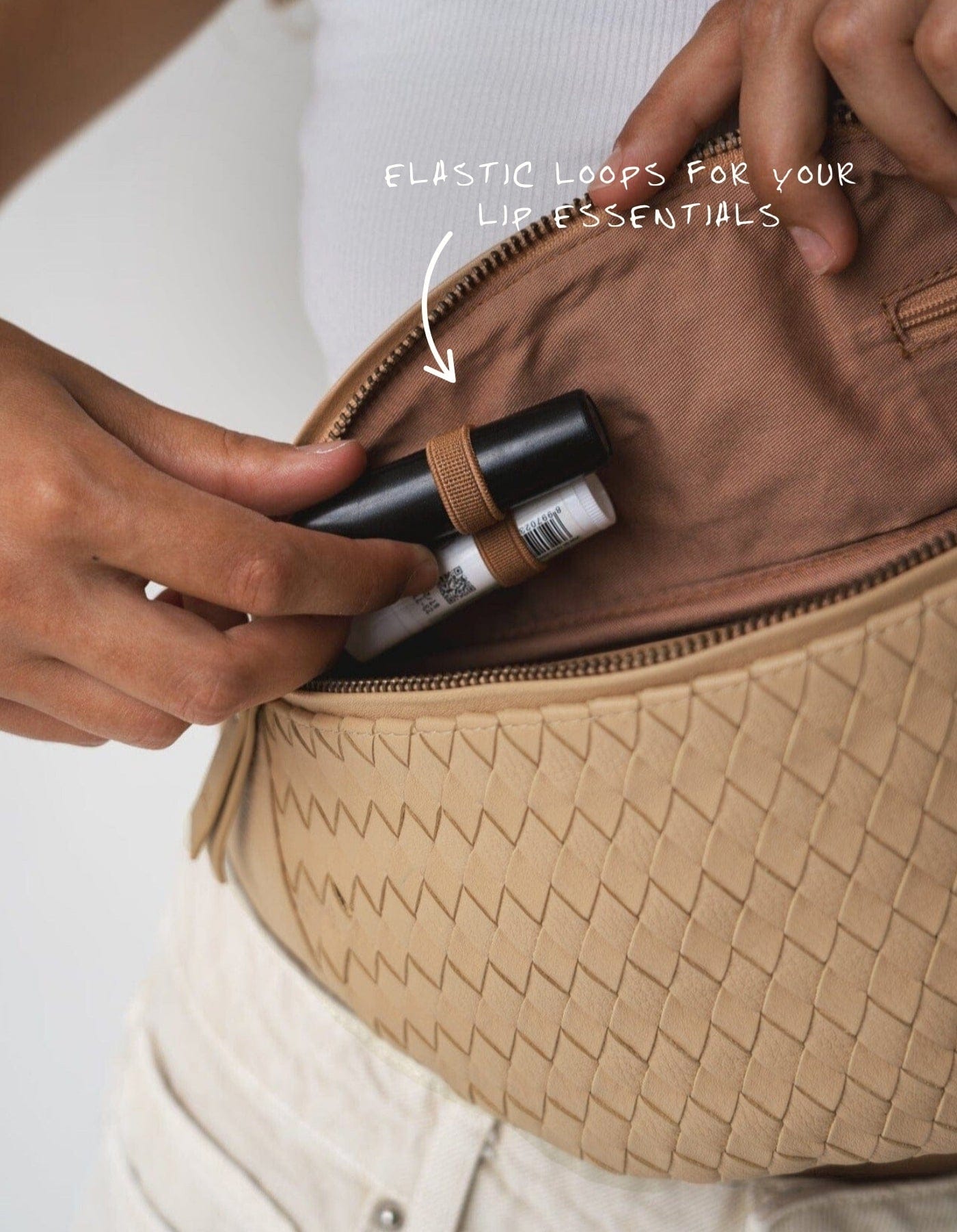 MANDRN | The Woven Atlas - Sand Leather Crossbody Bag