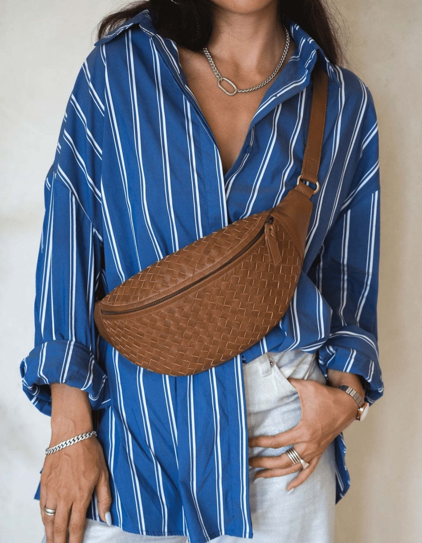 Mandrn Woven Atlas - Tan Fanny Pack