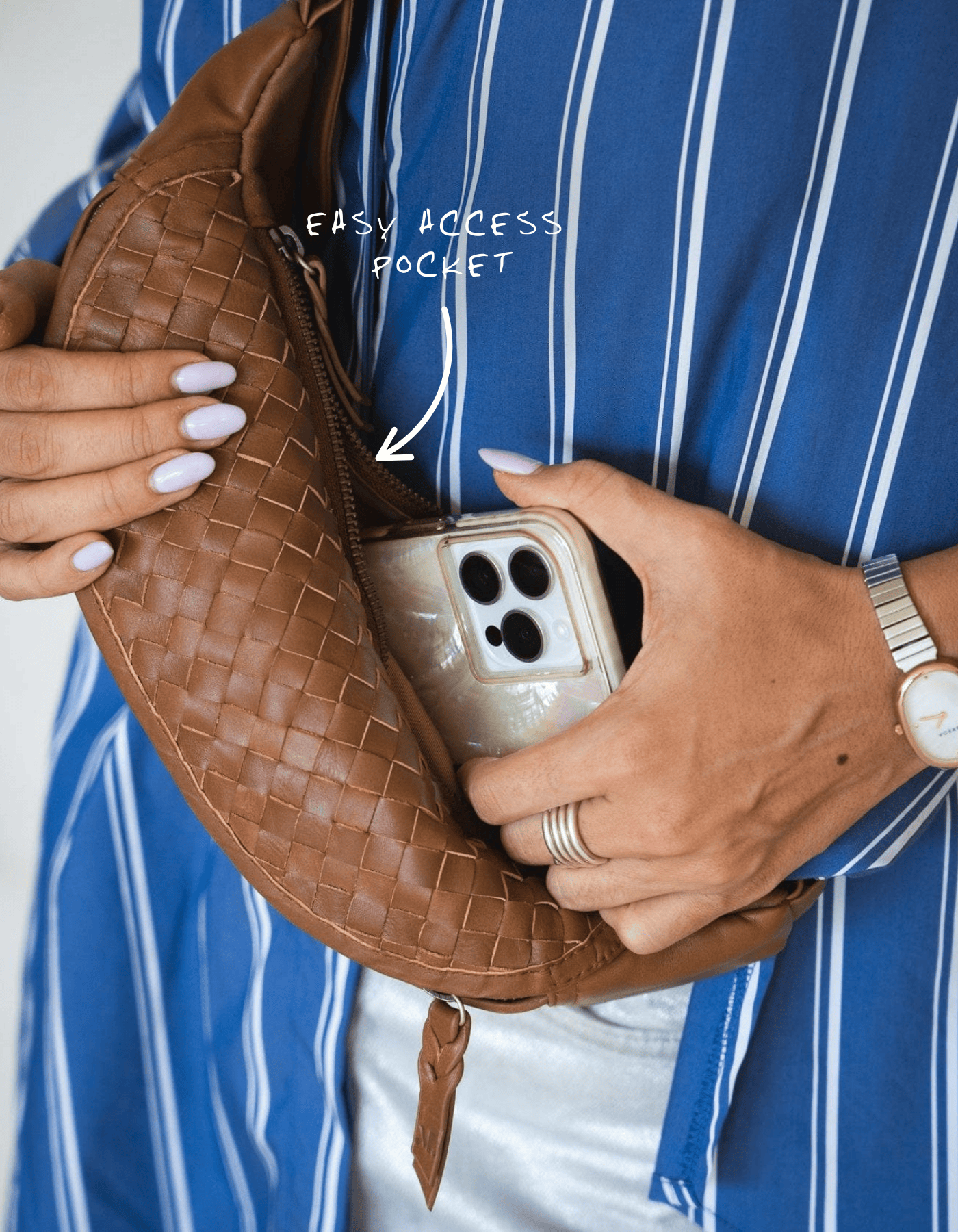 Mandrn Woven Atlas - Tan Fanny Pack