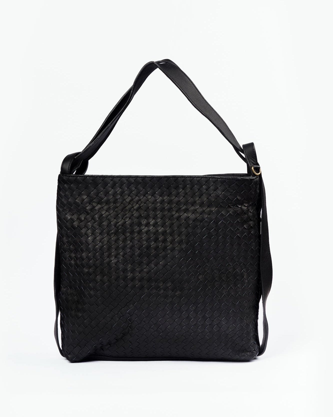 MANDRN Woven Evra Tote - Black tote