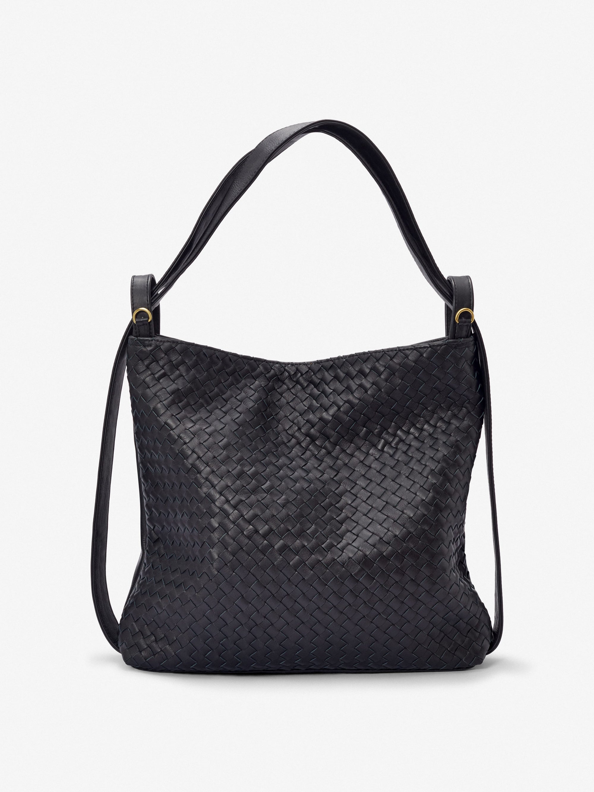 MANDRN Woven Evra Tote - Black tote