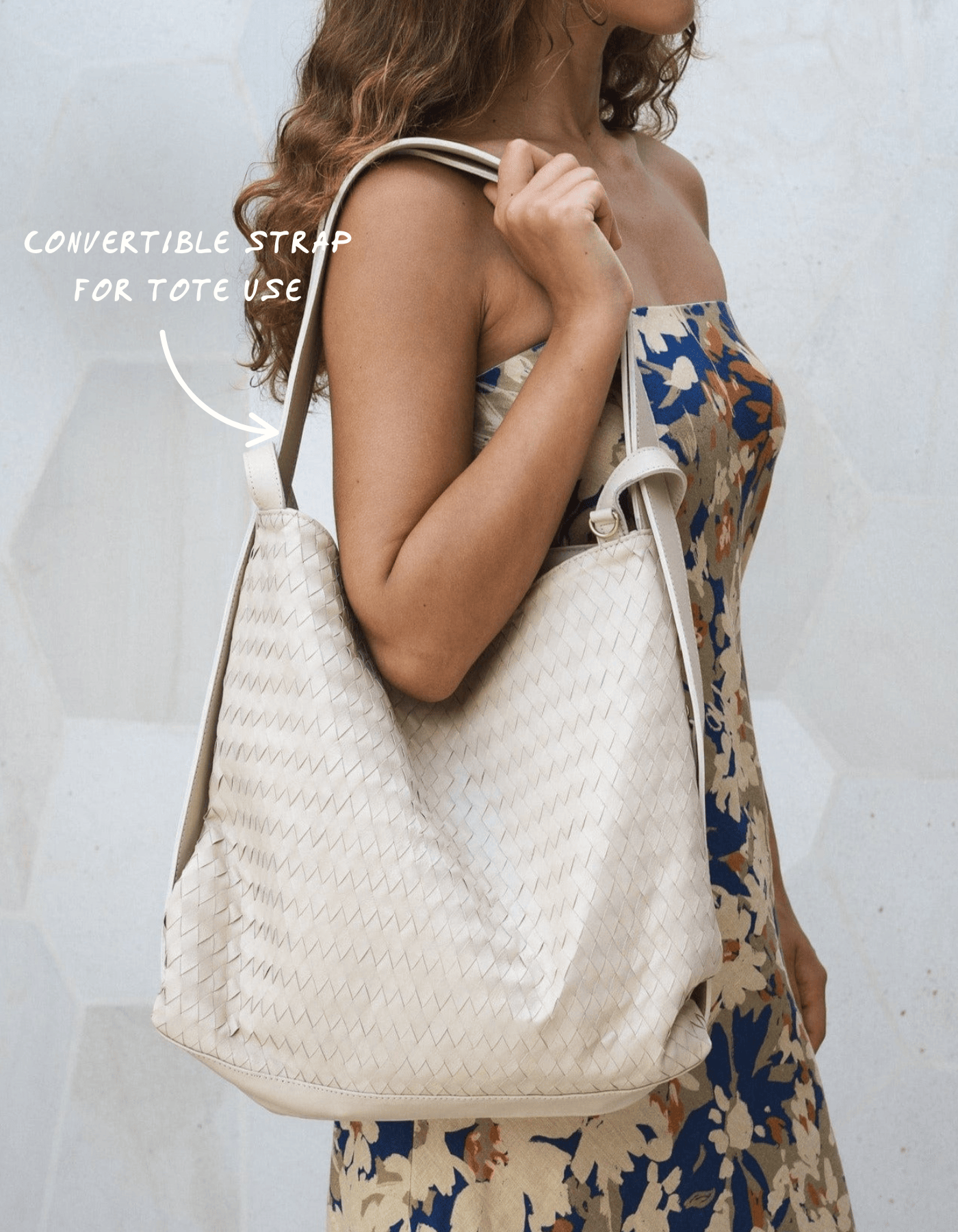 MANDRN Woven Evra Tote - Bone tote