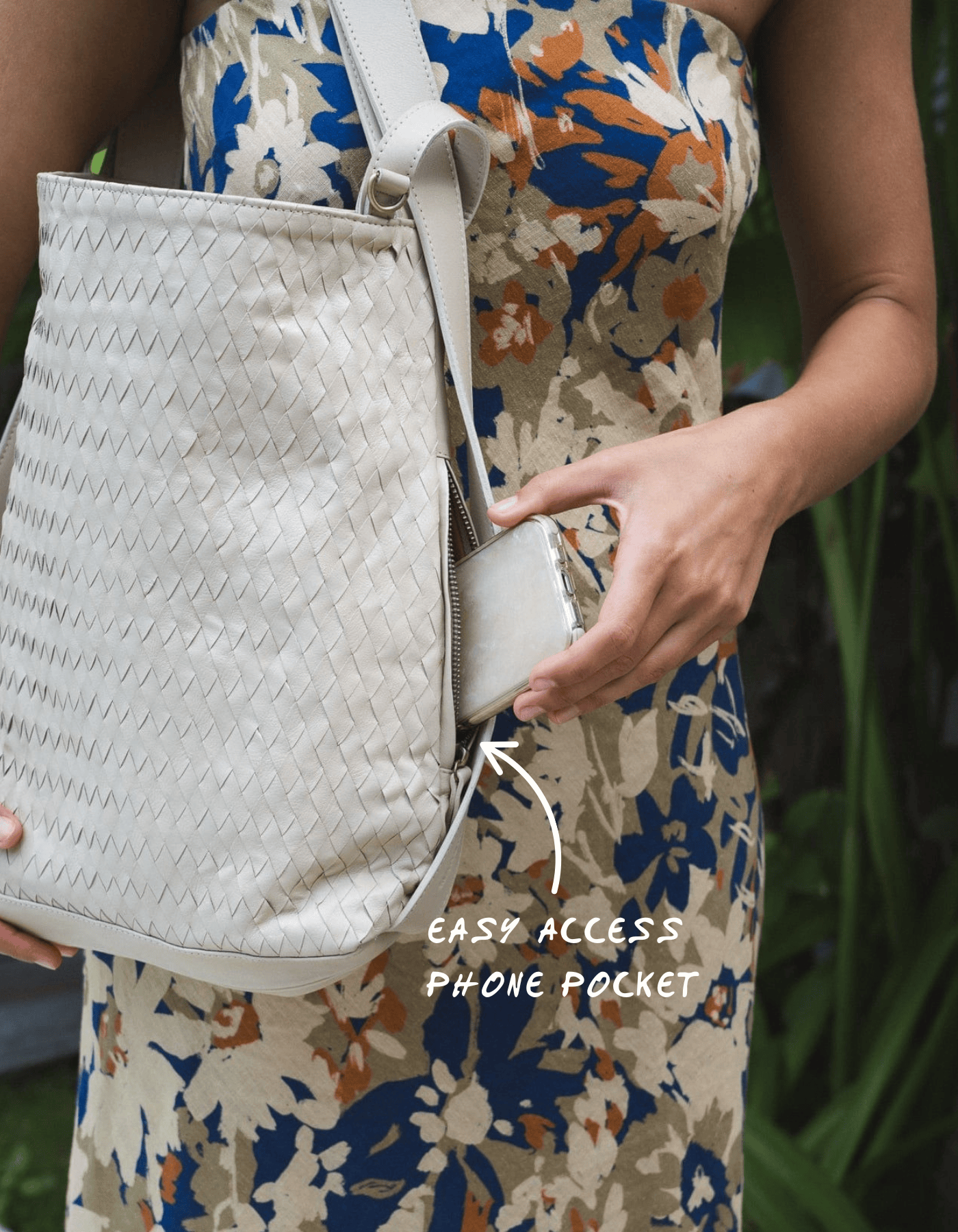 MANDRN Woven Evra Tote - Bone tote