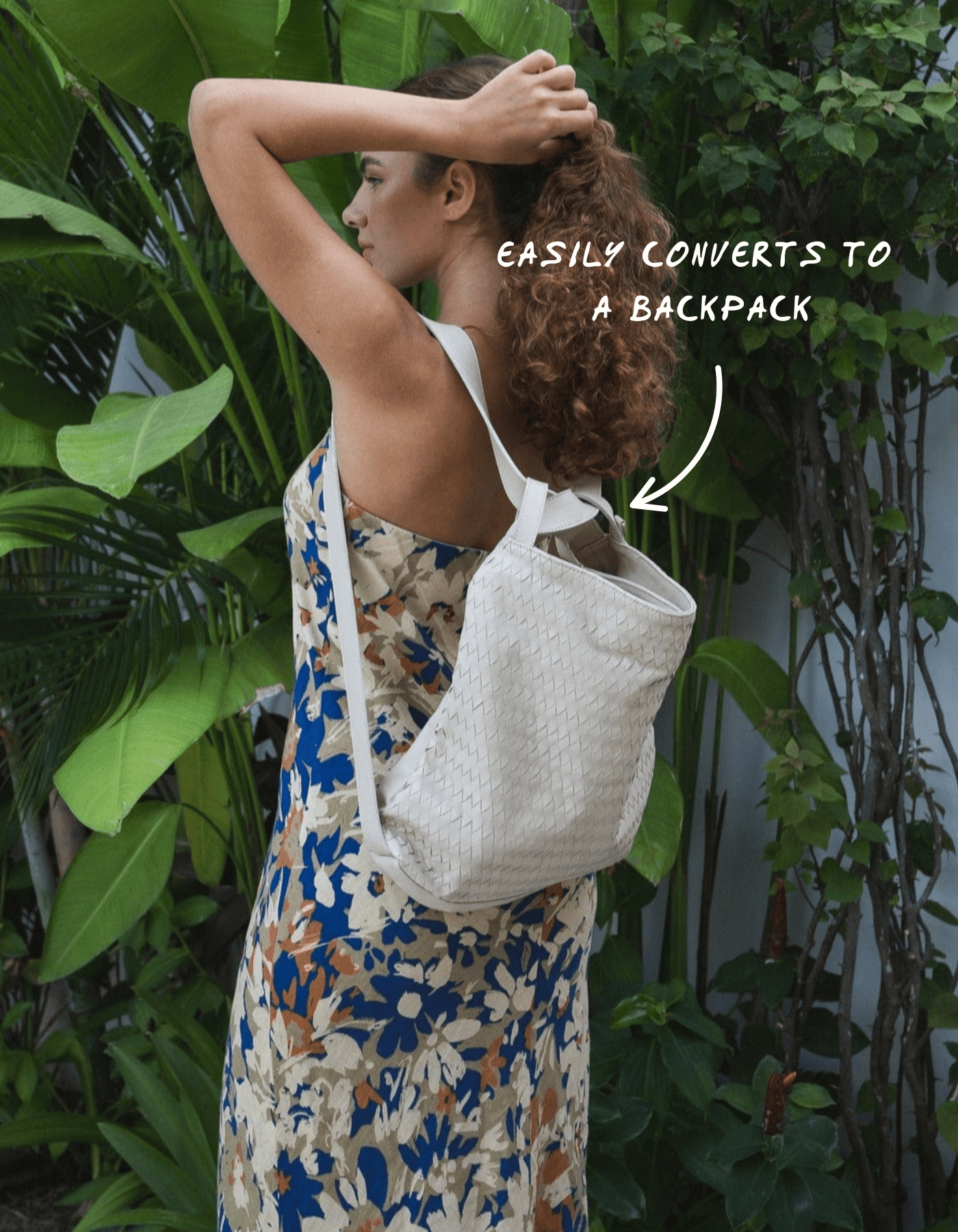 MANDRN Woven Evra Tote - Bone tote