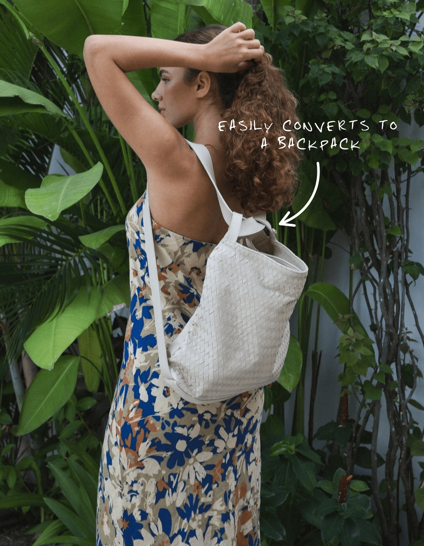 MANDRN Woven Evra Tote - Bone tote