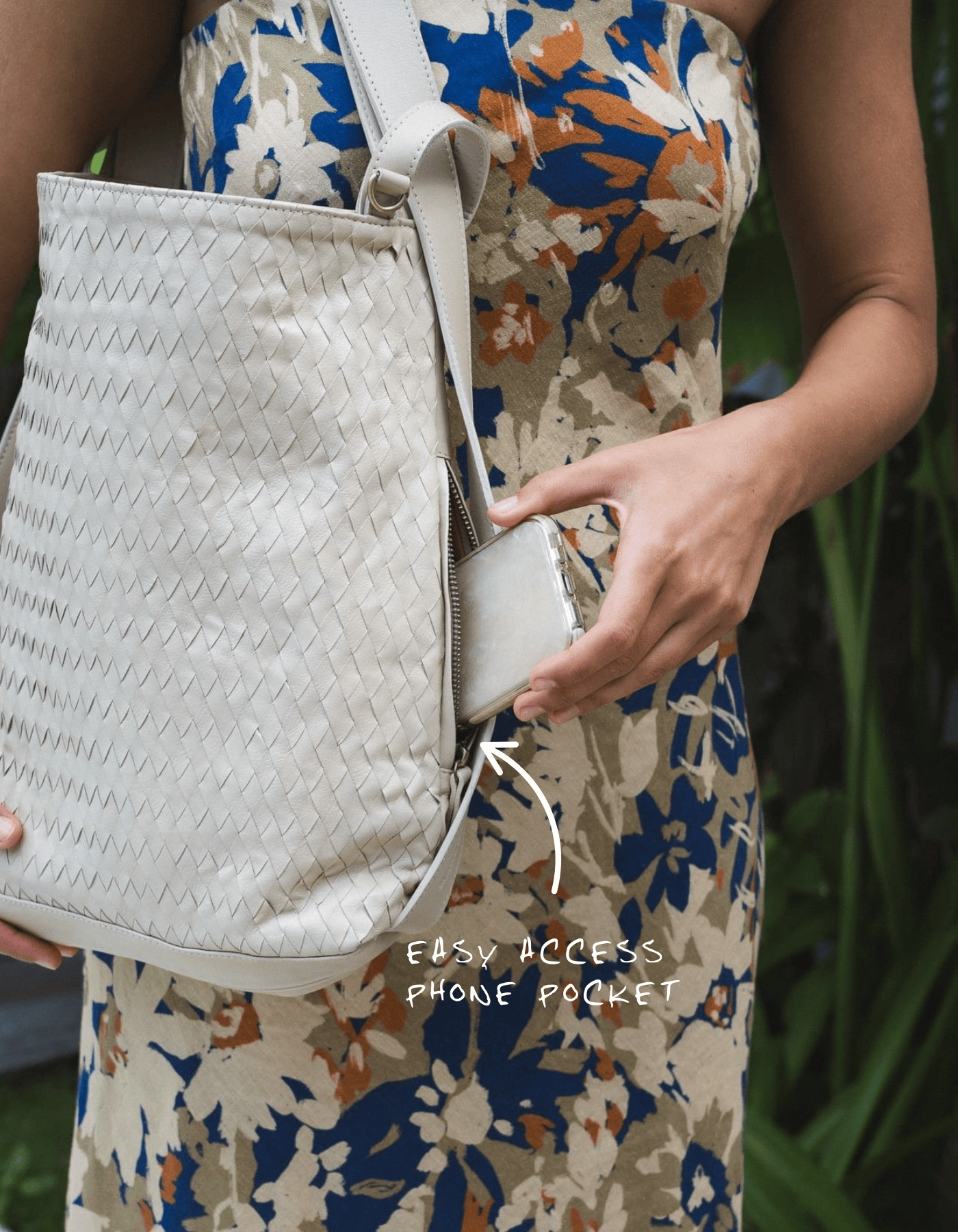 MANDRN Woven Evra Tote - Bone tote