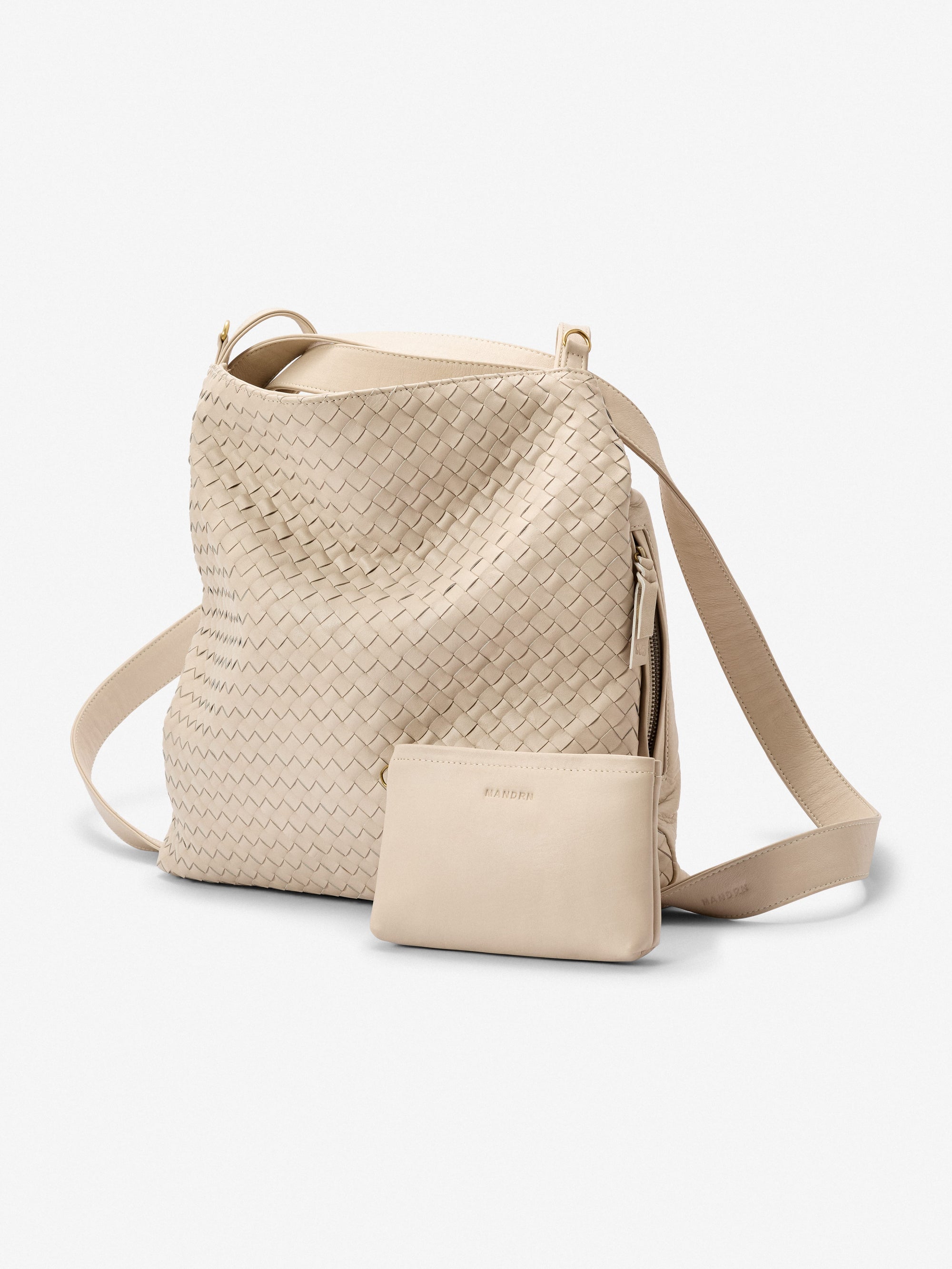 MANDRN Woven Evra Tote - Bone tote