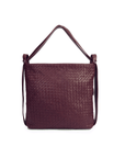 MANDRN Woven Evra Tote - Burgundy tote