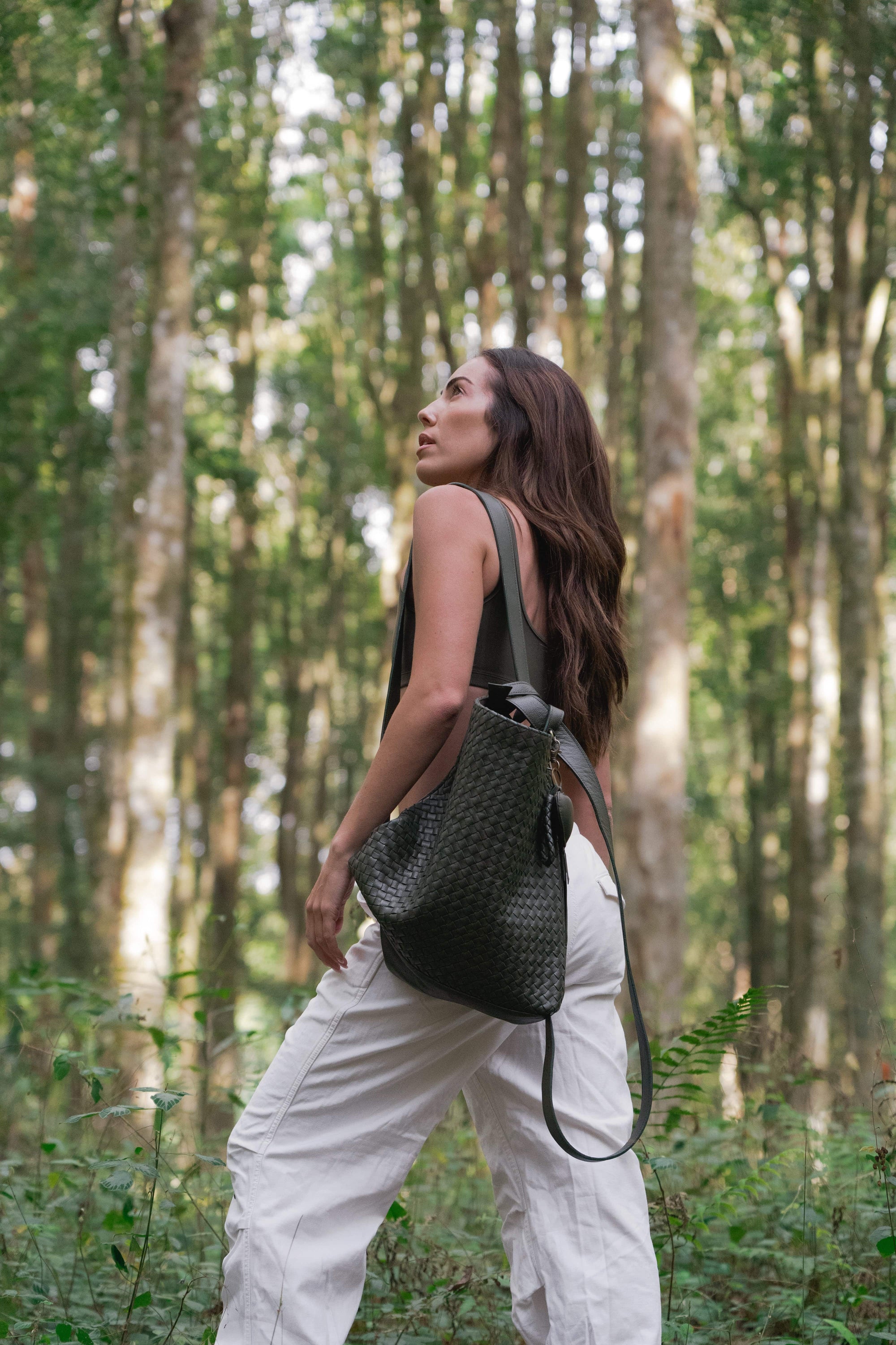 MANDRN Woven Evra Tote - Forest tote