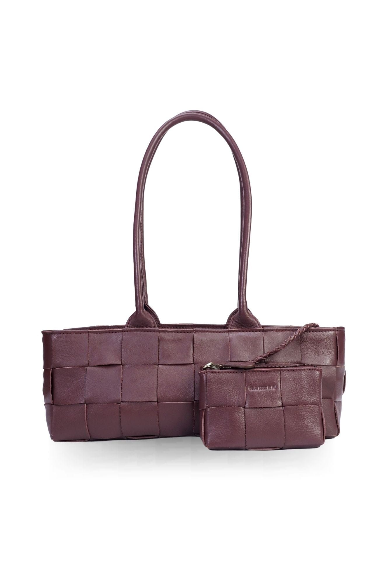 Mandrn Woven Rosalie - Burgundy Purse