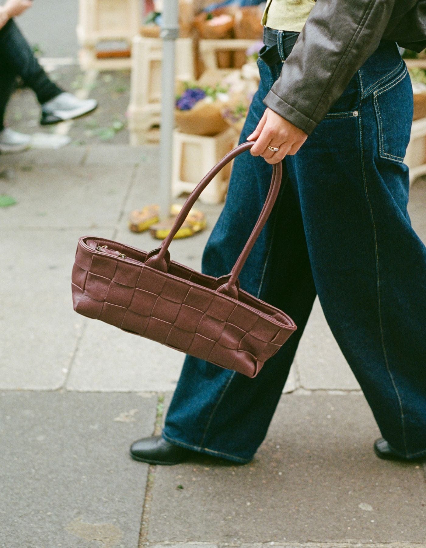 Mandrn Woven Rosalie - Burgundy Purse